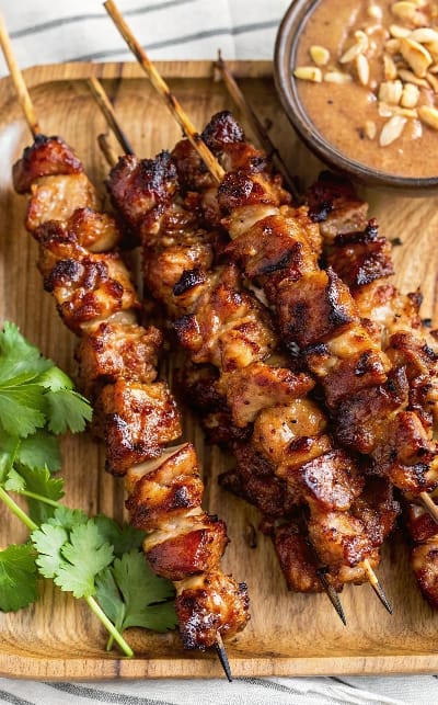 Easy Grilled Thai Chicken Skewers (With Peanut Sauce!) – Bold, Juicy, and Bursting with Southeast Asian Flavor