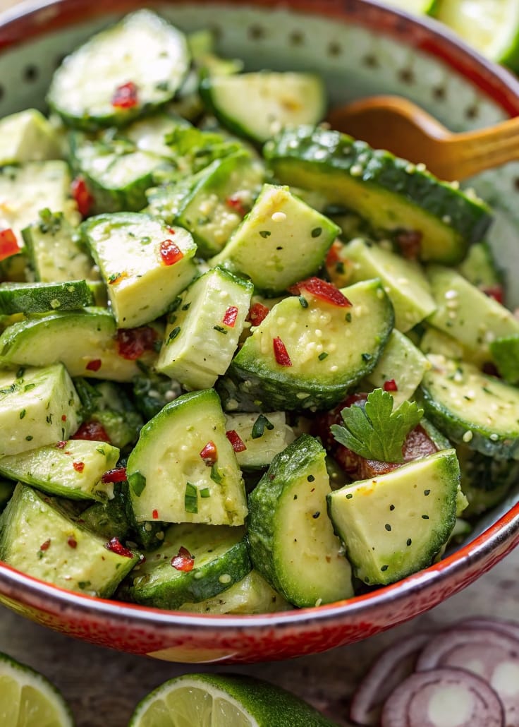 Cucumber Avocado Salad – Fresh, Creamy, and Perfectly Crunchy