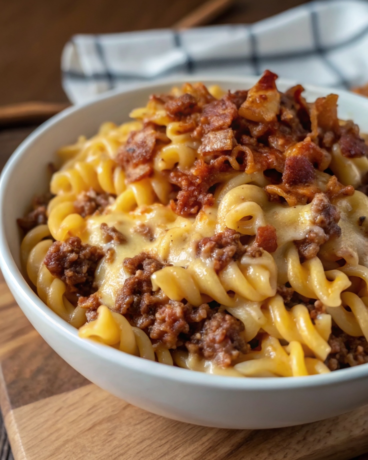 Loaded Bacon Cheeseburger Pasta – The Ultimate Comfort Food Mashup