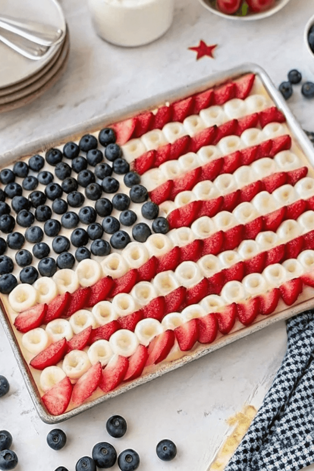 4th of July Fruit Pizza – A Star-Spangled Dessert for Independence Day