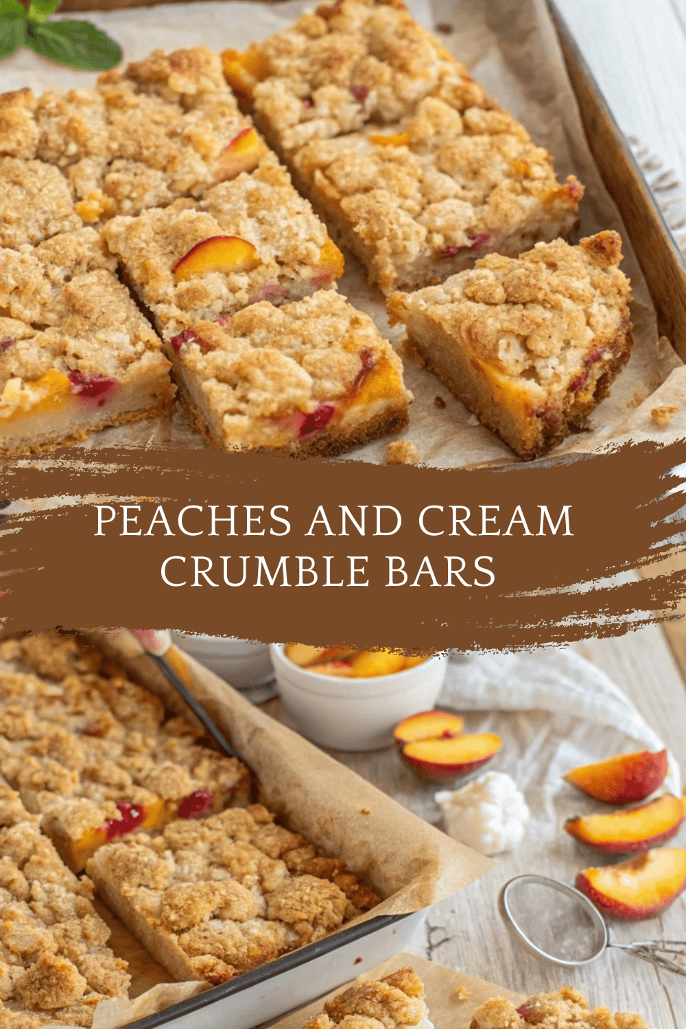 Peaches and Cream Crumble Bars – Buttery Bliss with a Fruity Twist