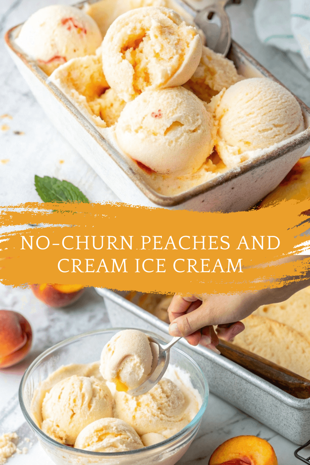 No-Churn Peaches and Cream Ice Cream – Creamy, Dreamy, and Easy!