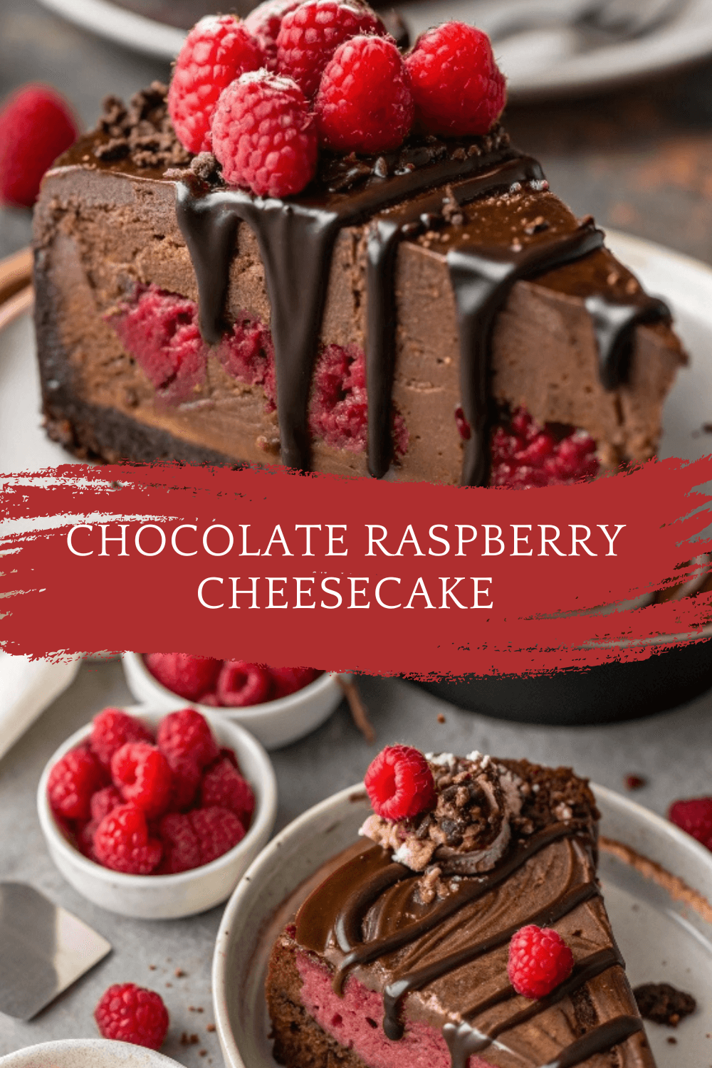 Chocolate Raspberry Cheesecake – Decadent, Fruity, and Showstopping
