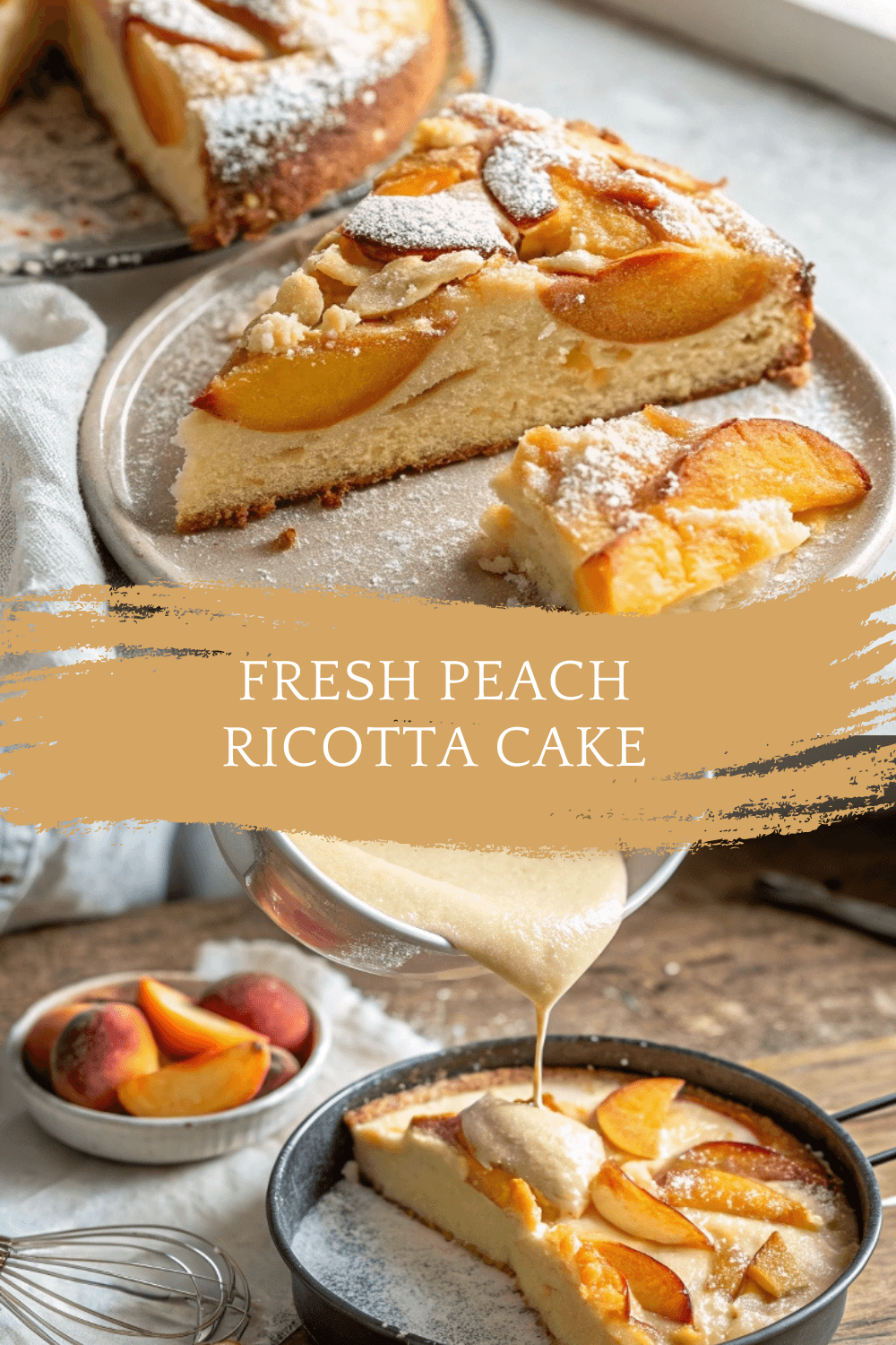 Fresh Peach Ricotta Cake – Moist, Creamy & Full of Summer Flavor