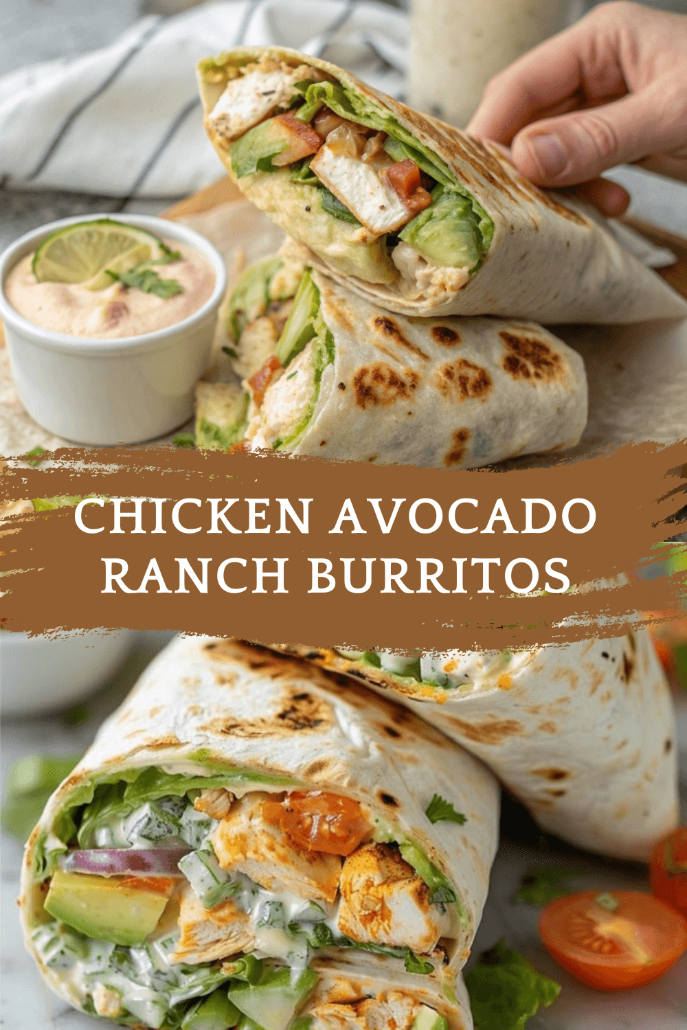 Chicken Avocado Ranch Burritos – Creamy, Fresh & Perfectly Wrapped Comfort