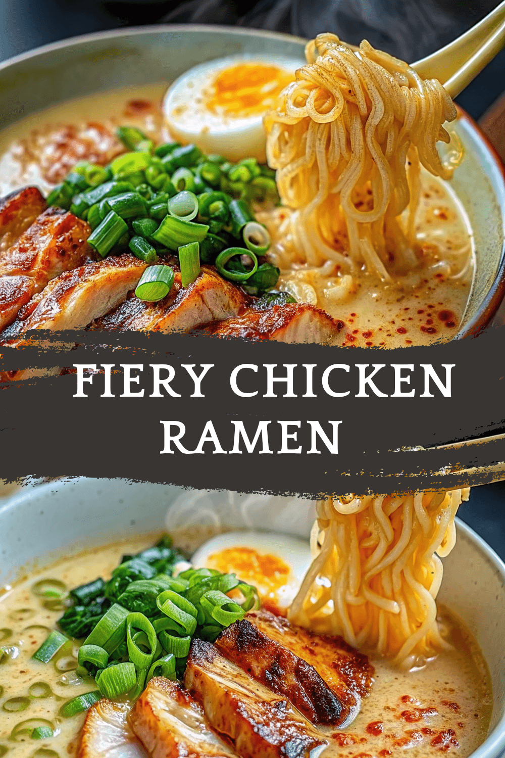Fiery Chicken Ramen with Creamy Garlic Sauce – Bold, Comforting & Next-Level Flavor