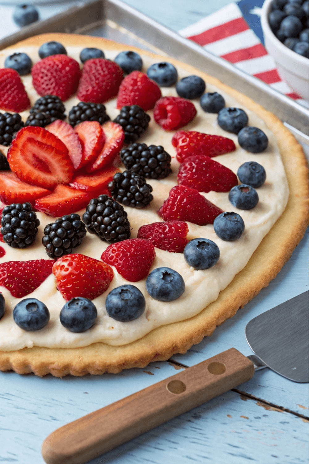 July 4th Fruit Pizza – A Sweet Celebration of Red, White, and Blue