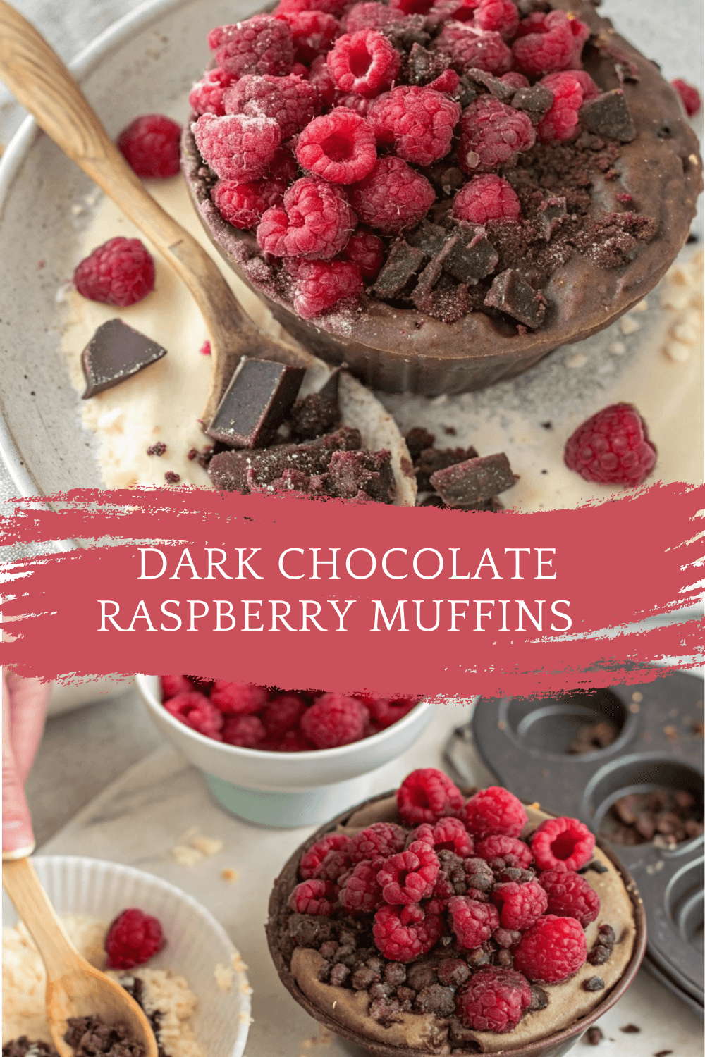 Dark Chocolate Raspberry Muffins – Rich, Moist & Bakery-Style Treats