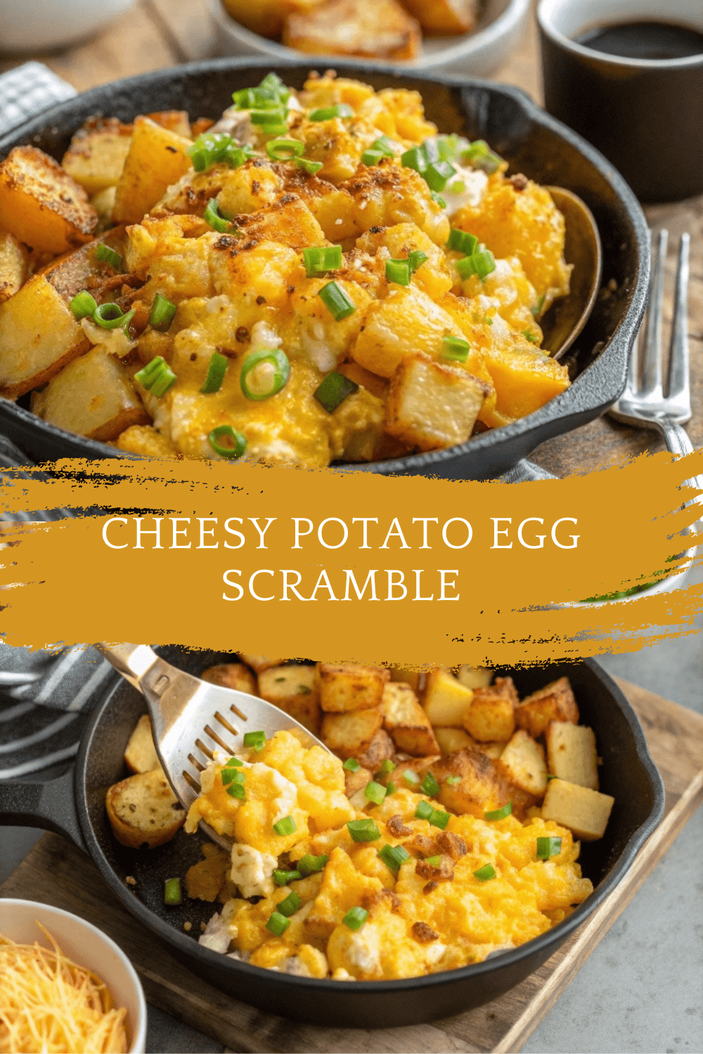 Cheesy Potato Egg Scramble: A Quick & Delicious Breakfast!