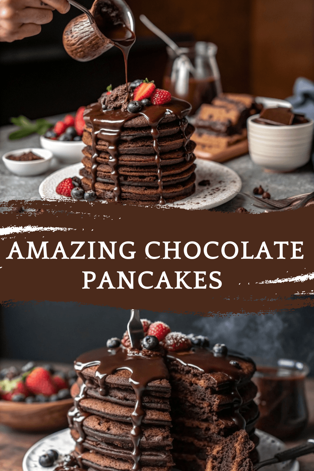 The Most Amazing Chocolate Pancakes – Rich, Fluffy, and Decadently Delicious
