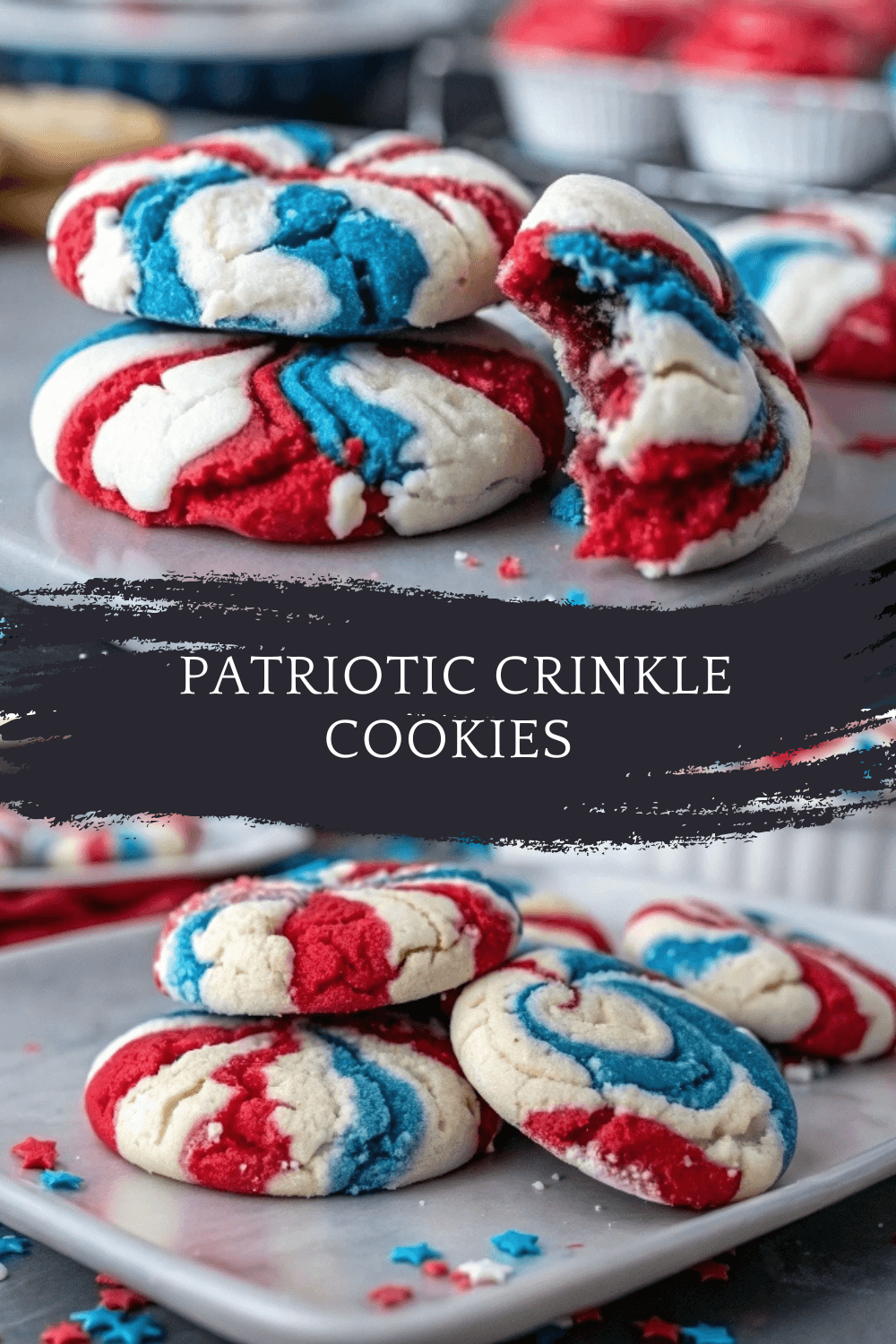 Patriotic Crinkle Cookies with a Butter-Rich Base and One Unexpected Twist