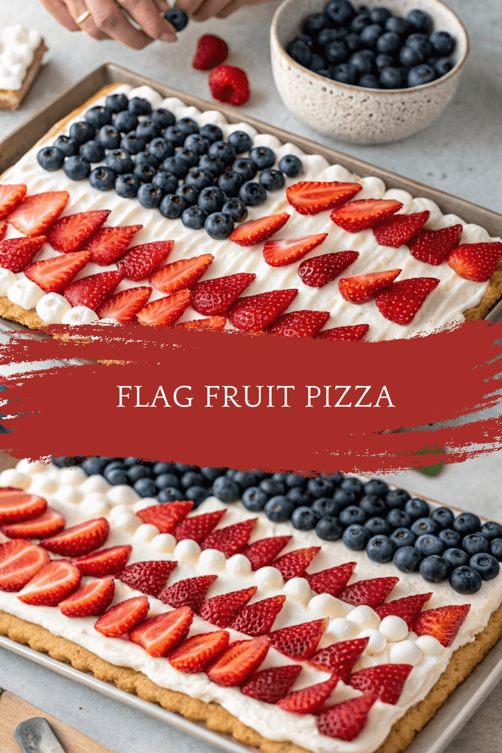 Flag Fruit Pizza – A Fresh and Festive 4th of July Dessert