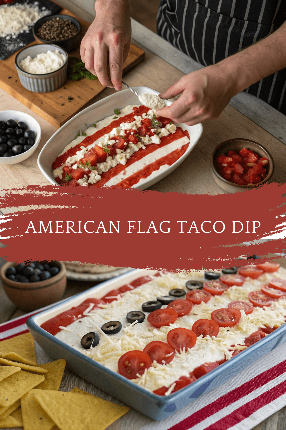American Flag Taco Dip – A No-Bake 4th of July Showstopper!