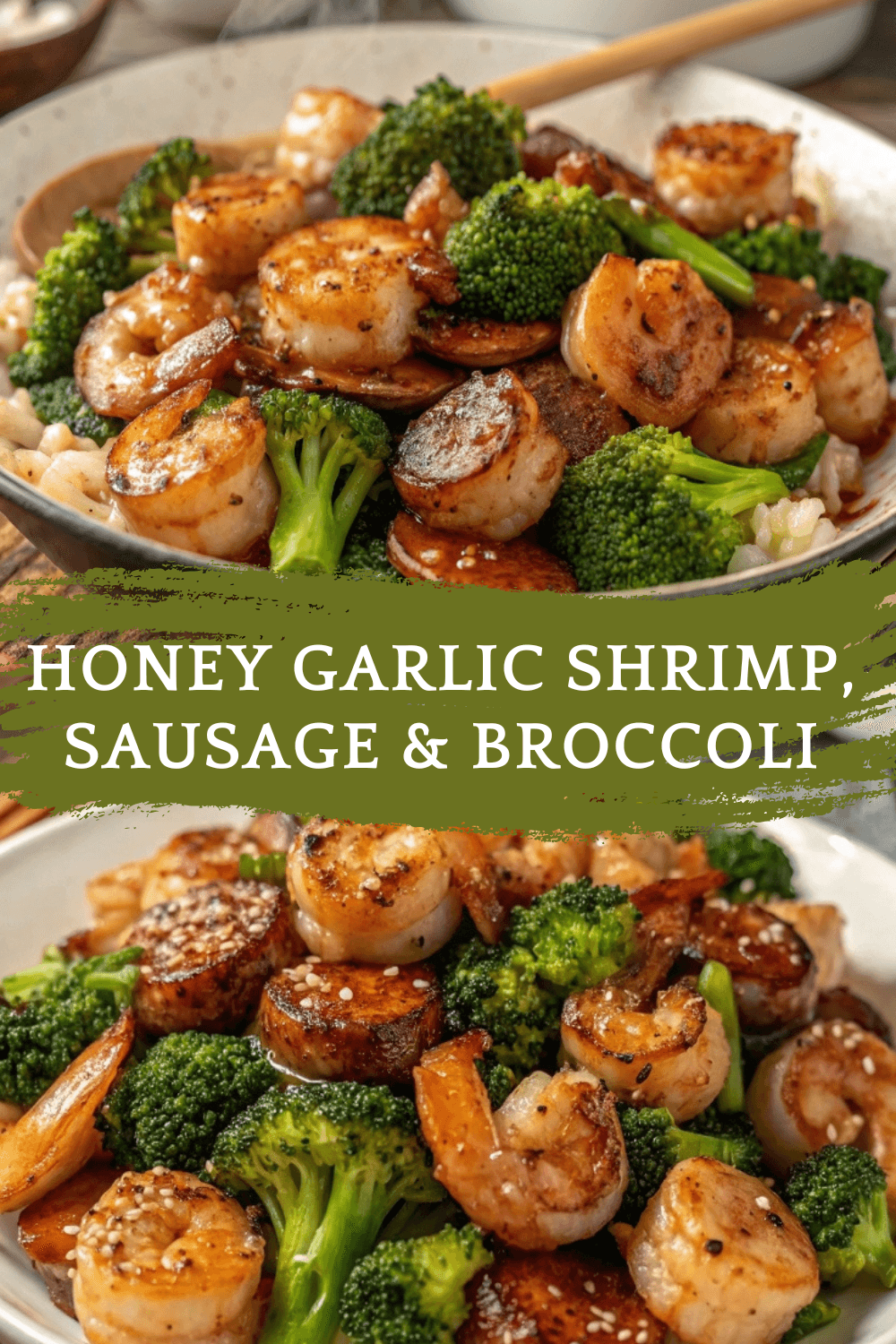 Honey Garlic Shrimp, Sausage & Broccoli – A Fast, Flavor-Packed Skillet Dinner