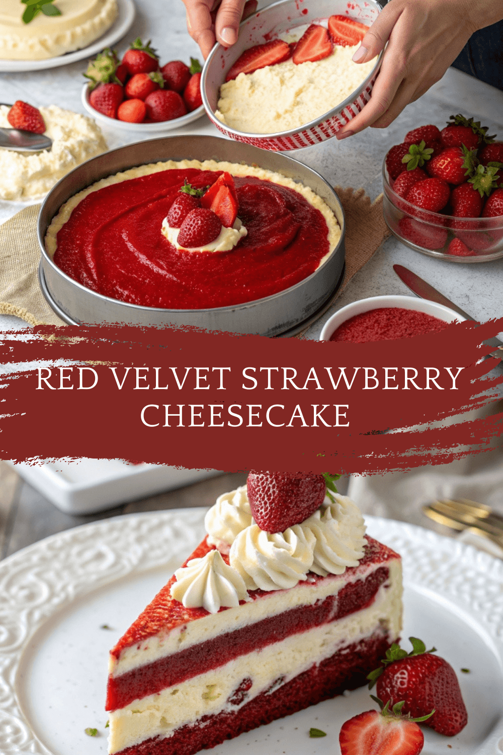 Red Velvet Strawberry Cheesecake – A Luscious Twist on Two Classics!