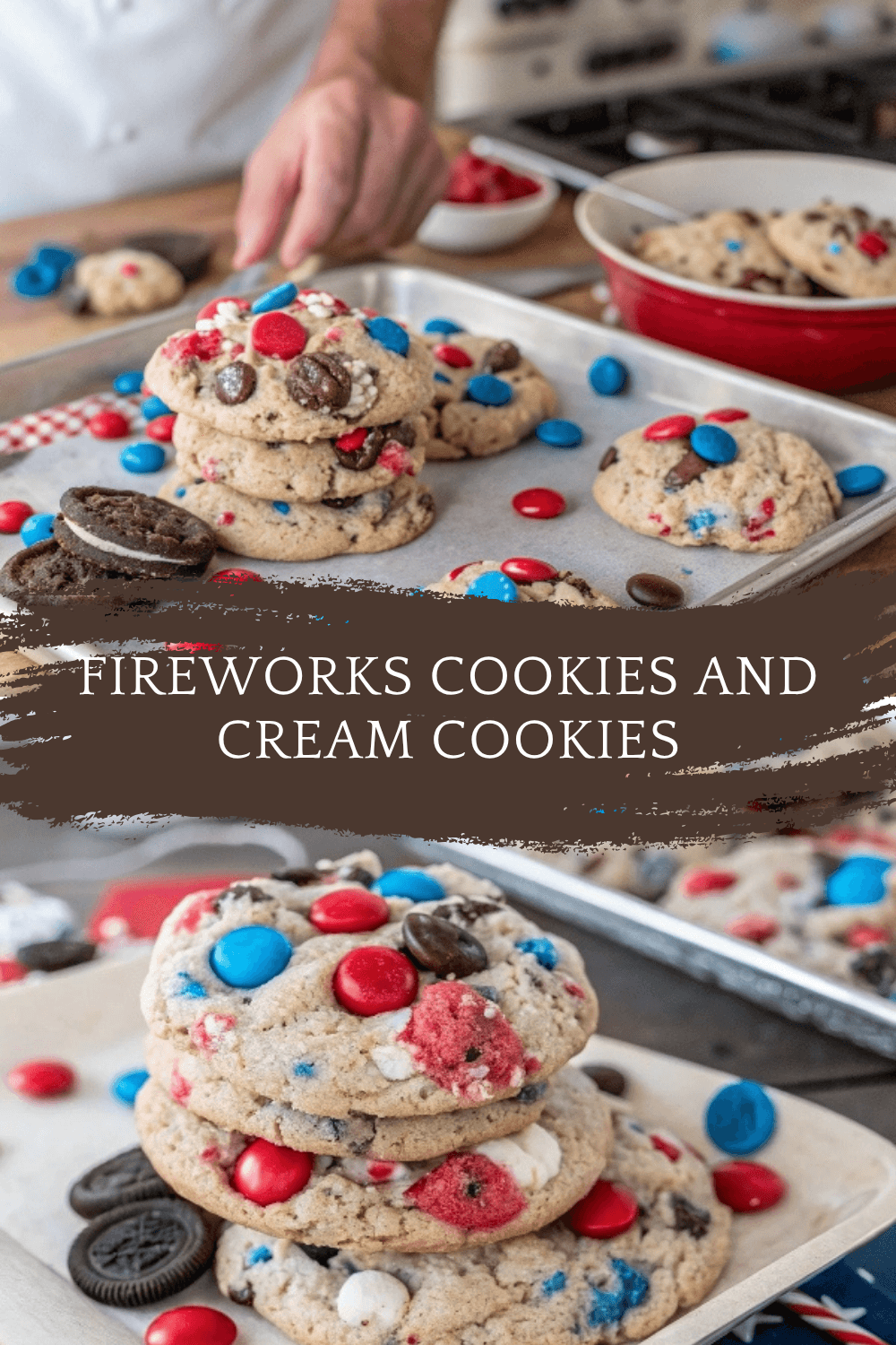 Fireworks Cookies and Cream Cookies – Explosively Delicious & Perfect for the 4th!