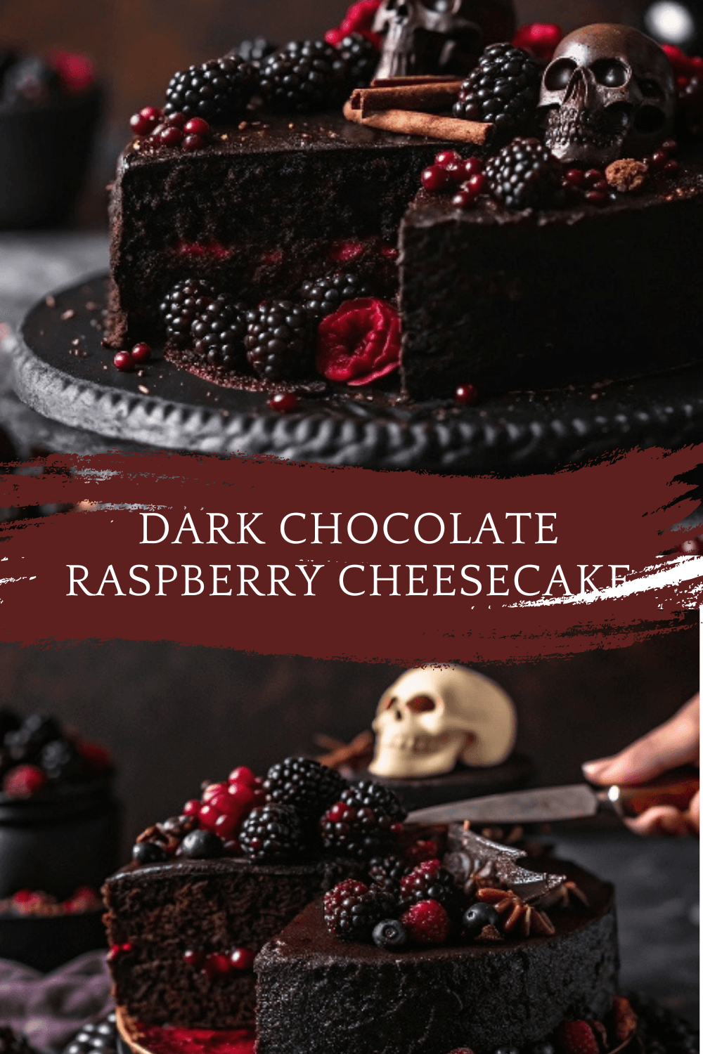 Spooky Black Velvet Halloween Cake – A Darkly Delicious Treat with Blackberries & Cocoa