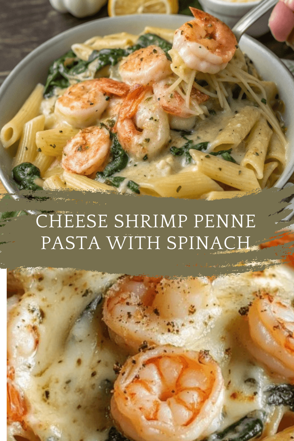 Cheese Shrimp Penne Pasta with Spinach – A Creamy Weeknight Wonder!