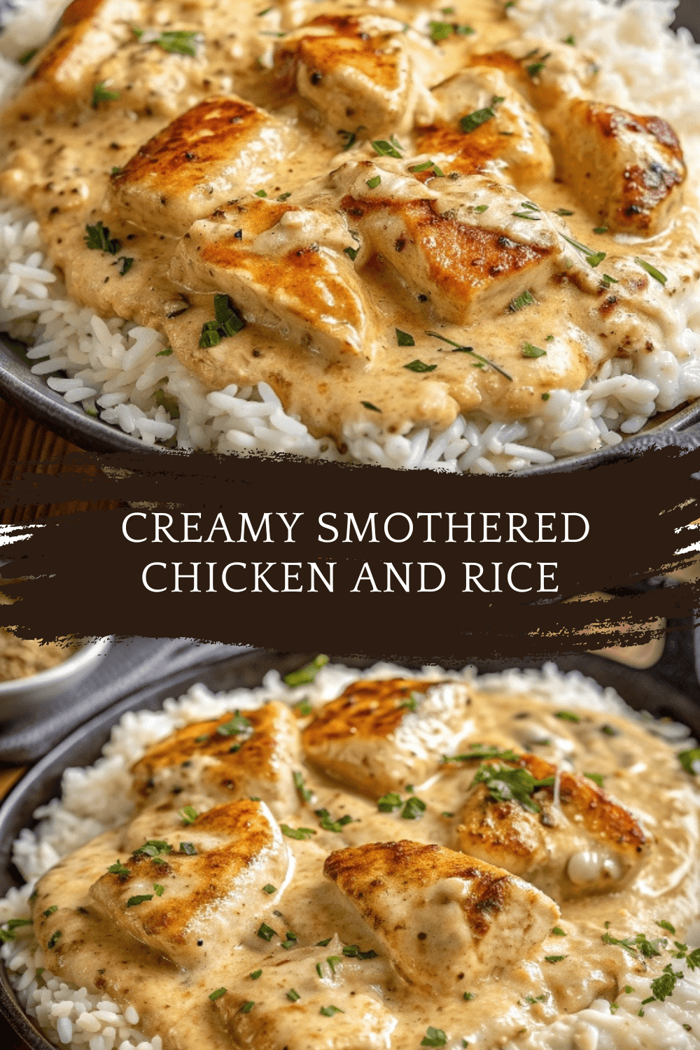Creamy Smothered Chicken and Rice – One-Pan Comfort at Its Best
