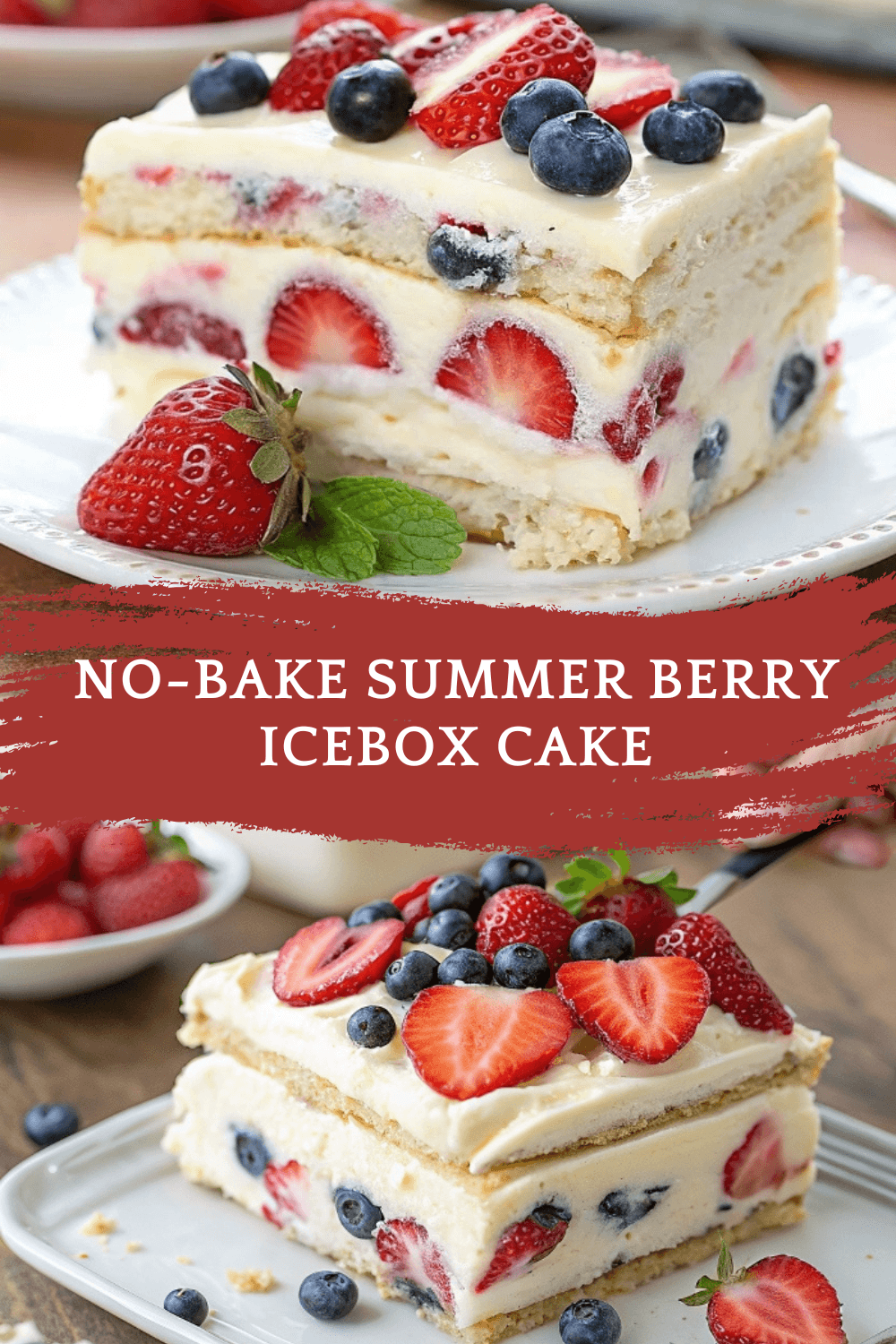 No-Bake Summer Berry Icebox Cake – A Cool, Creamy Dream for Sunny Days!