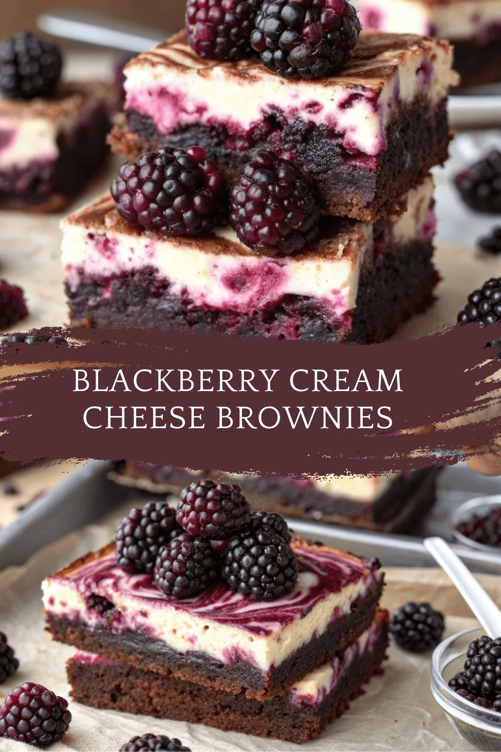 Blackberry Cream Cheese Brownies – Fudgy, Fruity, and Irresistibly Swirled