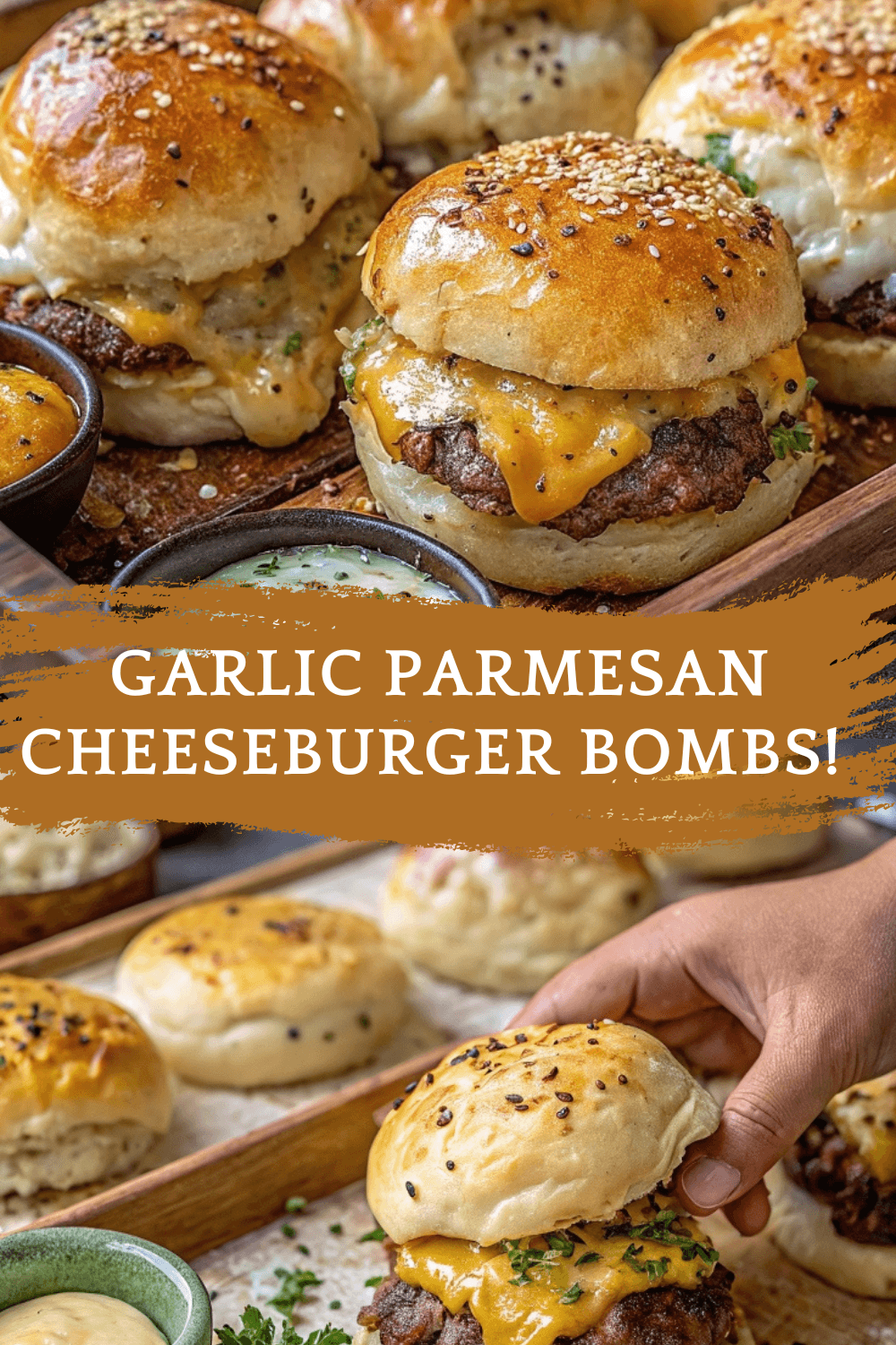 Bite into Bliss: Garlic Parmesan Cheeseburger Bombs!