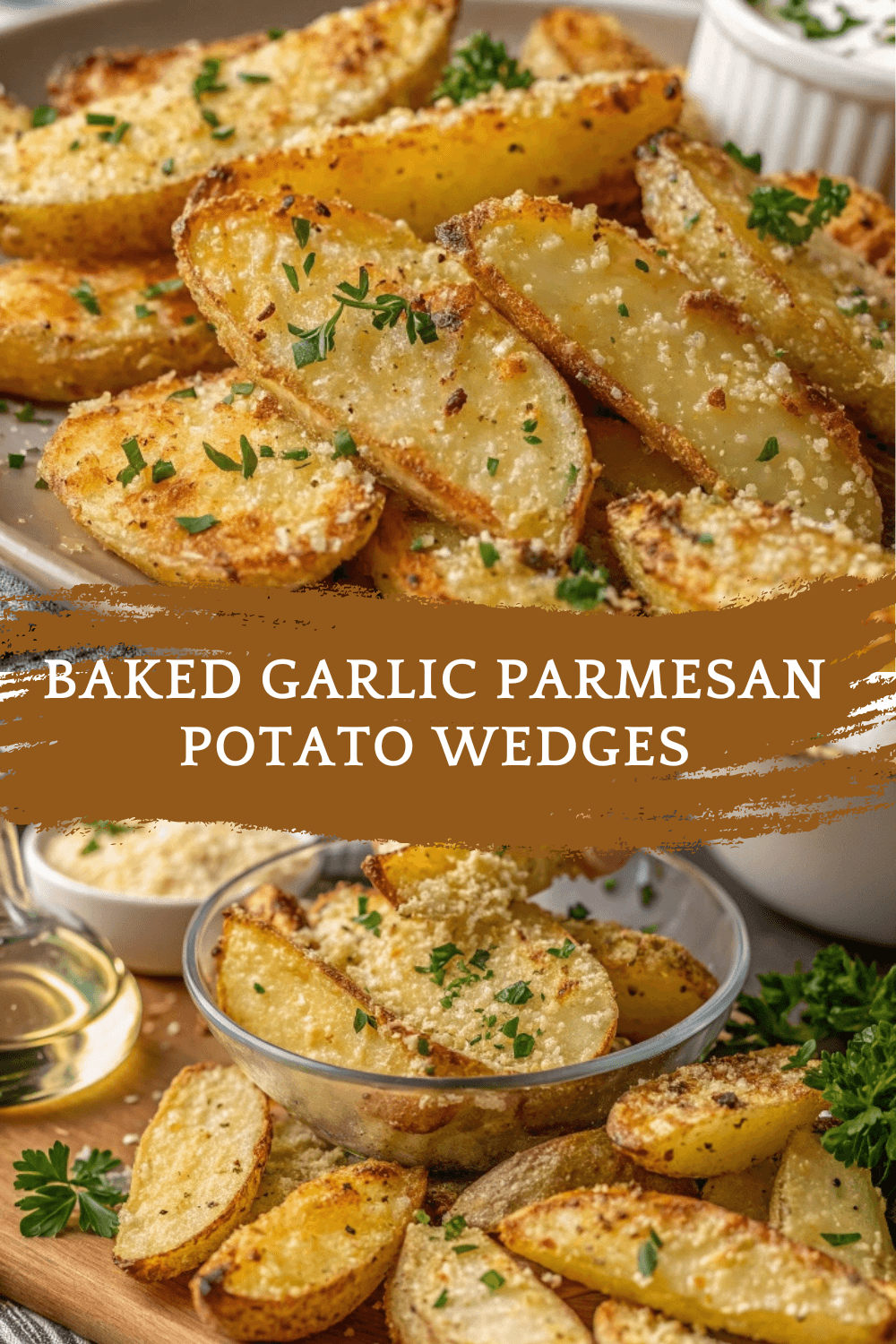 Baked Garlic Parmesan Potato Wedges – Crispy, Cheesy, and Grandma-Approved!