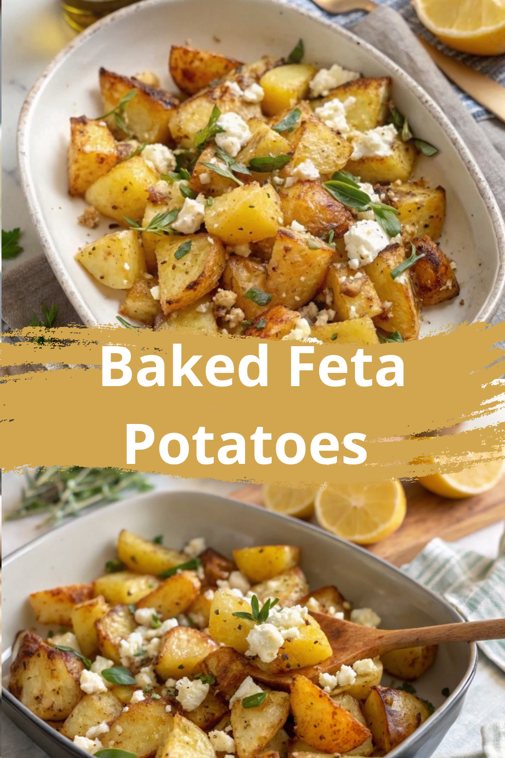 Baked Feta Potatoes – Crispy, Creamy, Herby Perfection