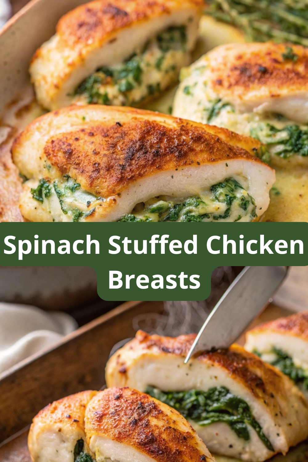 Spinach Stuffed Chicken Breasts – A Healthy Low Carb Dinner Option!