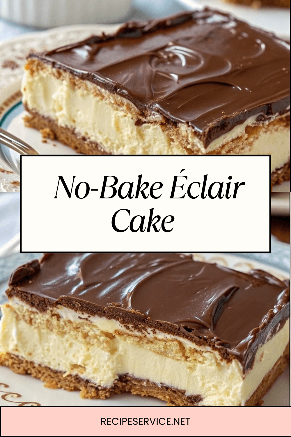 No-Bake Éclair Cake – A Creamy, Crowd-Pleasing Dessert Without the Oven