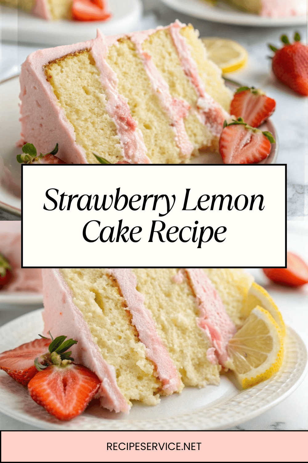 Strawberry Lemon Cake Recipe | Summer Cake Idea | Fruit Cake