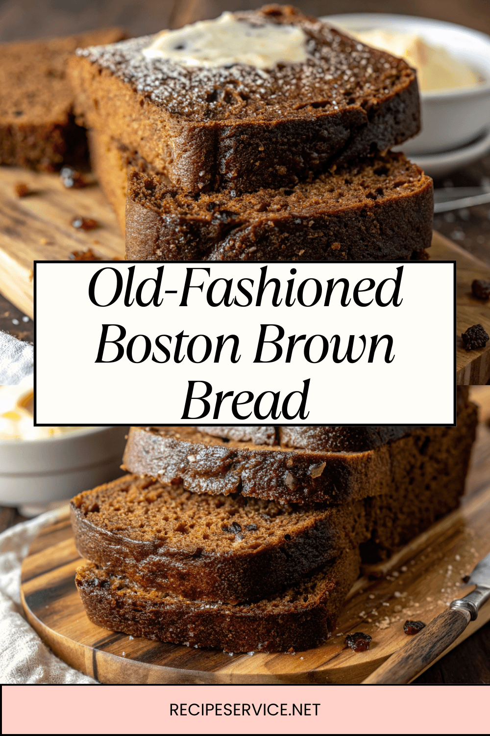 Old-Fashioned Boston Brown Bread – A Classic Steamed Bread with Deep Molasses Flavor