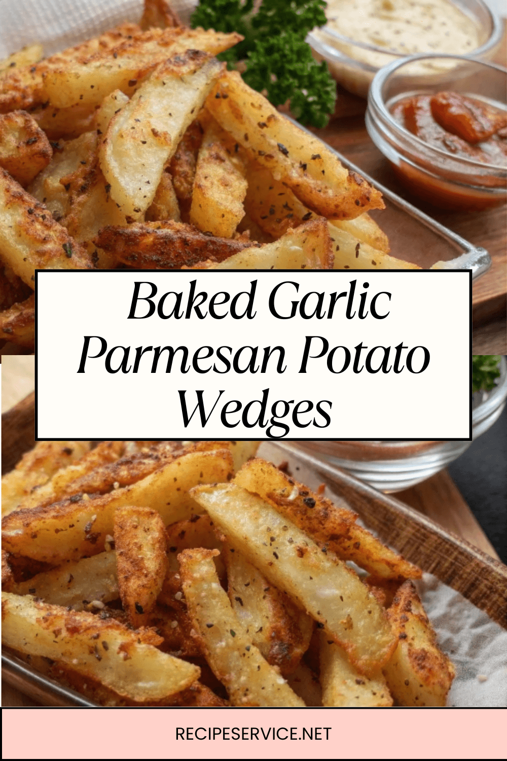 Baked Garlic Parmesan Potato Wedges – Crispy, Cheesy & Irresistibly Delicious