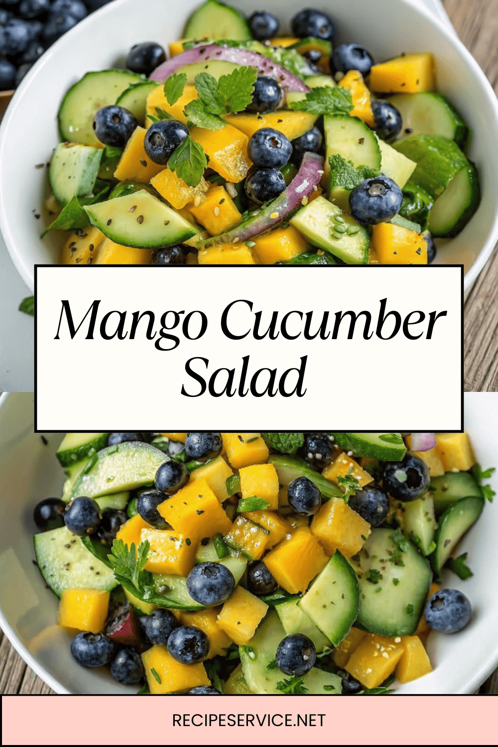 Mango Cucumber Salad with Blueberries and Avocado – A Sweet & Savory Summer Refresh
