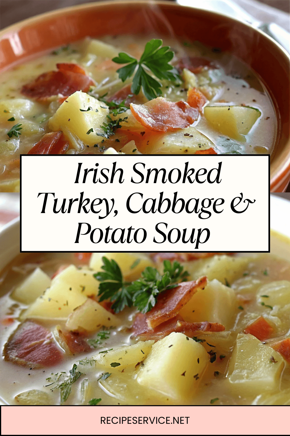 Irish Smoked Turkey, Cabbage & Potato Soup | Hearty & Comforting Without Pork