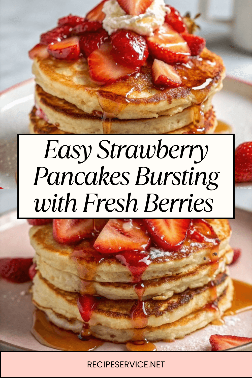 Easy Strawberry Pancakes Bursting with Fresh Berries – Fluffy, Fruity & Irresistible!