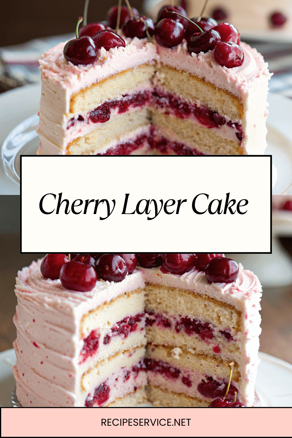 Cherry Layer Cake with Cherry Cream Cheese Frosting | Sweet, Fruity & Beautifully Pink