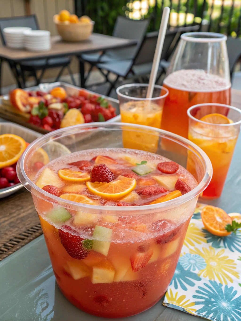 Tropical Party Bucket Punch – Fruity, Fizzy, and Ready for a Crowd
