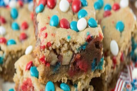 Fireworks Blondies – A Festive 4th of July Dessert Bursting with Color