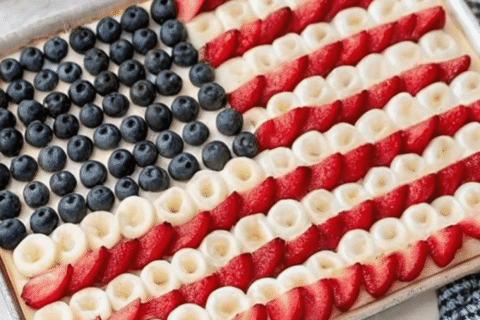 4th of July Fruit Pizza – A Star-Spangled Dessert for Independence Day
