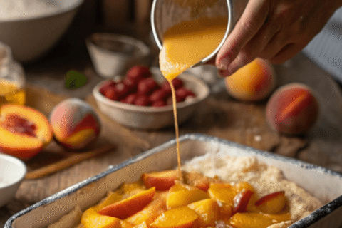 Super Easy Peach Cobbler Recipe – Golden, Buttery, and Irresistible