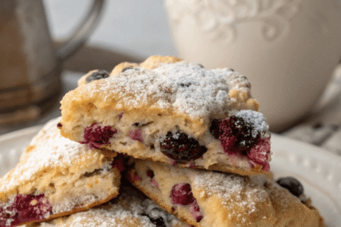 Brunch Favorite Blackberry Scones – Buttery, Flaky & Bursting with Berries