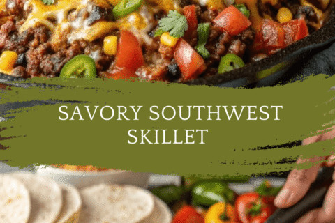 Savory Southwest Skillet Recipe with Ground Beef and Flavorful Veggies – A One-Pan Dinner That Packs a Punch