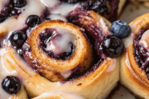 Blueberry Cinnamon Rolls – Soft, Sweet & Bursting with Flavor!