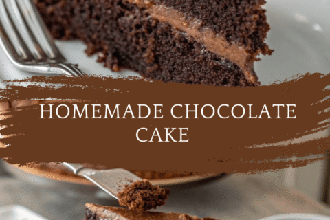Homemade Chocolate Cake with Chocolate Frosting