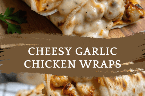 Cheesy Garlic Chicken Wraps – Gooey, Garlicky & Crispy Comfort Food