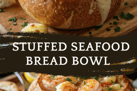 Stuffed Seafood Bread Bowl – A Creamy, Cheesy, Crowd-Pleasing Seafood Feast