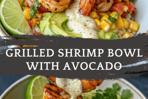 Grilled Shrimp Bowl with Avocado, Corn Salsa & Creamy Sauce – A Fresh and Flavorful Power Bowl