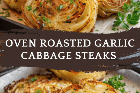 Oven Roasted Garlic Cabbage Steaks – Crispy-Edged, Smoky & Perfectly Tender
