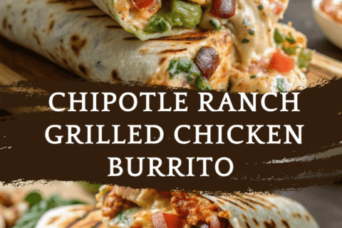 Easy Chipotle Ranch Grilled Chicken Burrito – Spicy, Cheesy & Perfect for Any Meal